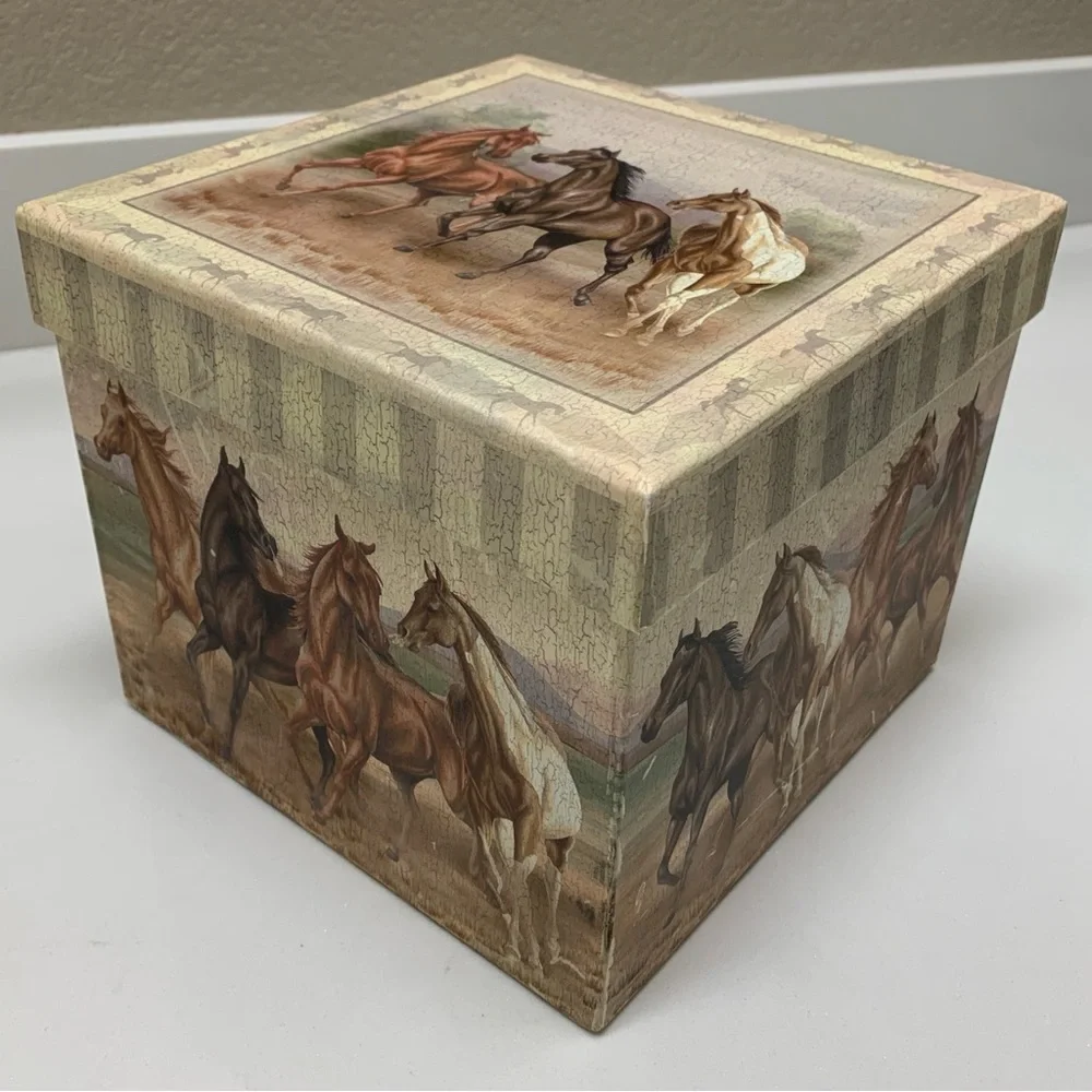 Wild Horses Jewelry Trinket Decorative Storage Box Set - Picture 3 of 14